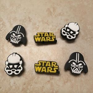 Set of 6 Star Wars Charms for shoes or bracelet NEW